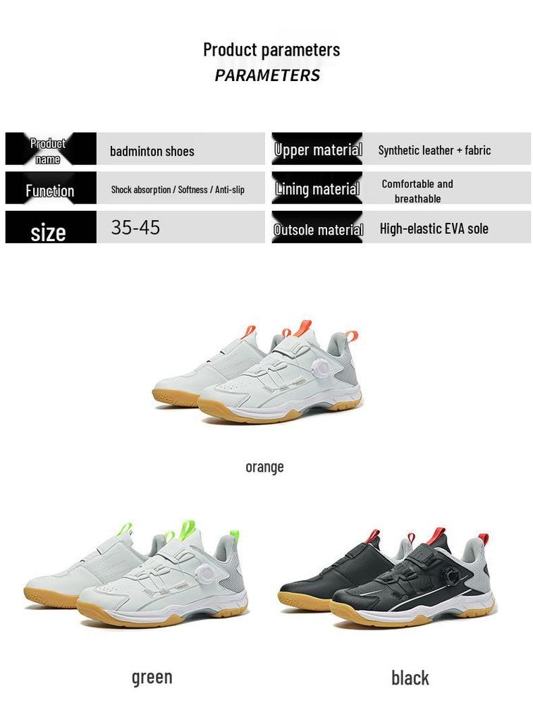 Men's and Women's Anti-Slip Sports Shoes for Volleyball, Badminton, Table Tennis, and Tennis