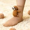Cartoon 3D Häkeltier Hausschuhsocken Handgestrickte Tier socken Niedlich Gemütlich Flauschig Dick Warm Crew Für Damen Teenager Kinder