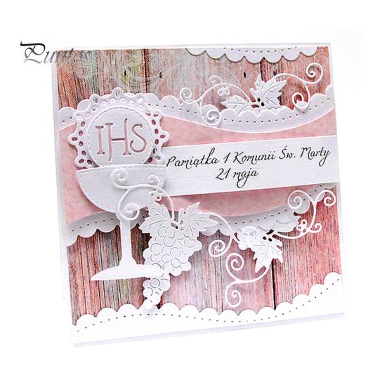 

Буква IHS чашка в форме листа, металлические штампы для резки, сделай сам, скрапбук, бумажные карты, альбом, трафарет серебряный