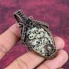 Dalmatian Jasper Pendant Gemstone Pendant Copper Wire Wrapped Handmade Jewelry