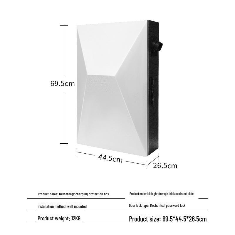 

Защитный бокс для зарядки Tesla — совместим с американскими и национальными стандартными разъемами для зарядного бокса Cyberpickup Cybervault. National Standard - Silver