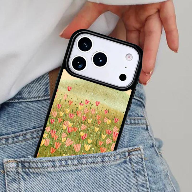 Tulips Flower Spring Phone Case for iPhone 17ProMax 12 13 14 15 16e 17 Pro Max Plus Air Cover