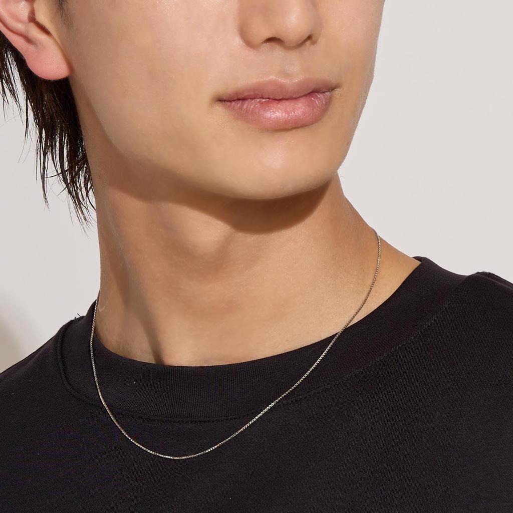 Lara Christie Platinum Chain Necklace, Pt850, Venetian, 0.95mm Wide, Approximately 4.09g, Up to 45cm, Adjustable Length, lc97-0060