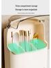 Wall-Mounted Chopstick & Spoon Holder: Punch-Free, Dustproof, Draining Storage Cage for Kitchen.
