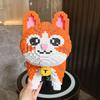 2025 New 10000+pcs Orange Cat Building Blocks Toy Desktop Decoration Children's Adult Toys Birthday Gift Creative Collection