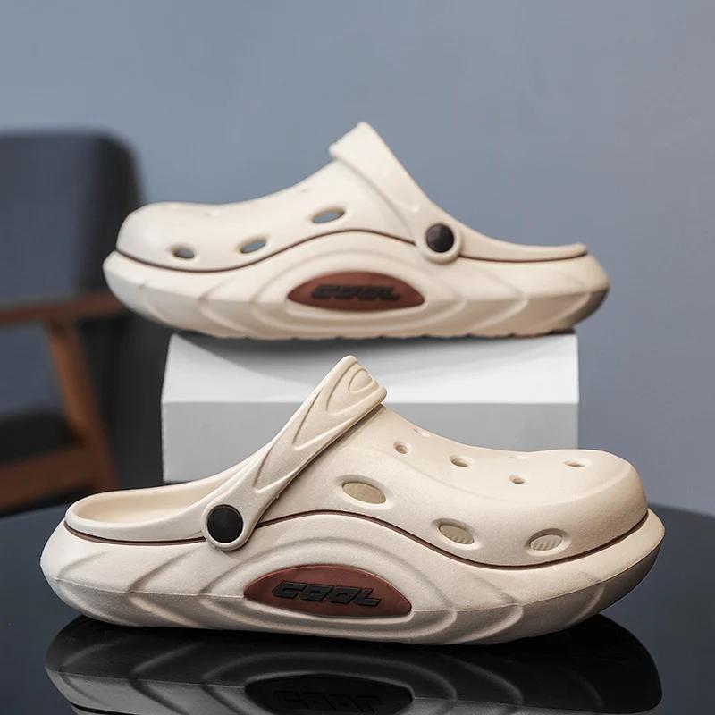 Men Clogs Sandals Neutral Summer Outdoor Slippers Beach Aqua Shoes Men Slip On Flip Flops Garden Sandals Casual Slides