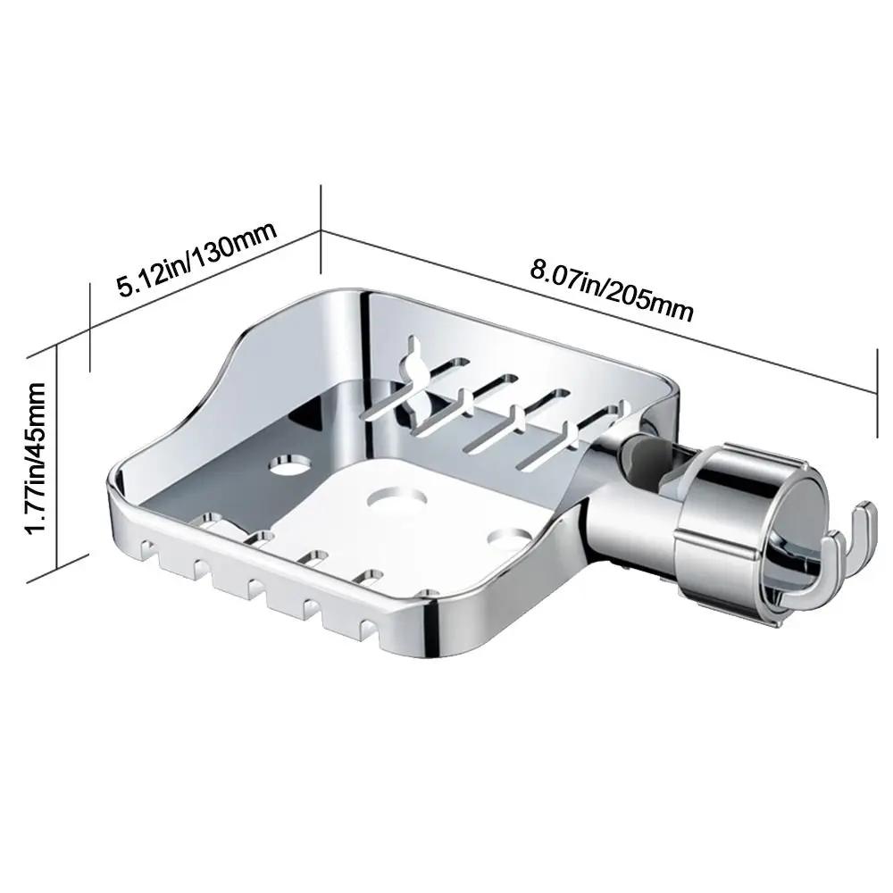 Portable Plastic Shower Rod Holder with Hook Adjustable Lift Rod Storage Rack Shampoo Stand Shelf Bathroom Accessories