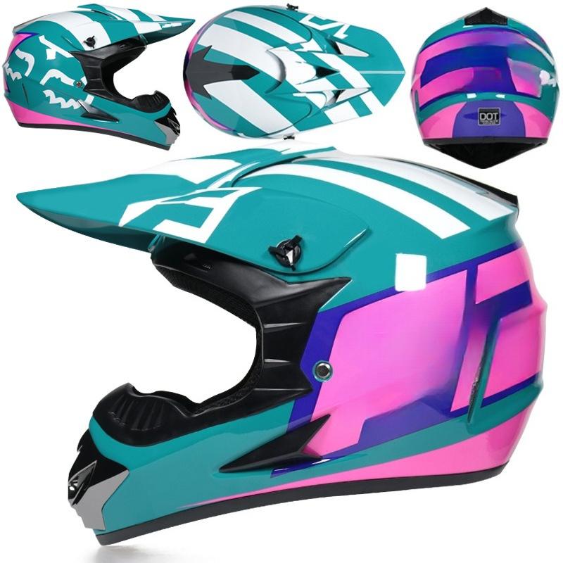 Four Seasons Motorcycle Off-road Helmet for Men and Women, Electric Bike Helmet, Mountain Bike Off-road Helmet, Racing Speed Descent Pedal