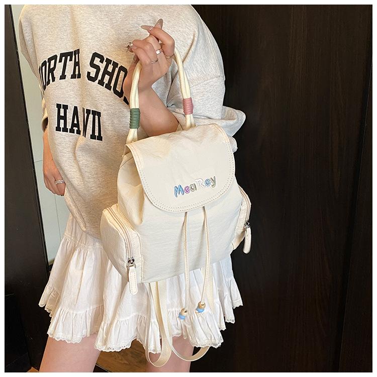 New Travel Double Shoulder Small Backpack Women's New Summer Fashion Lightweight Schoolbag Versatile Commuter Bag