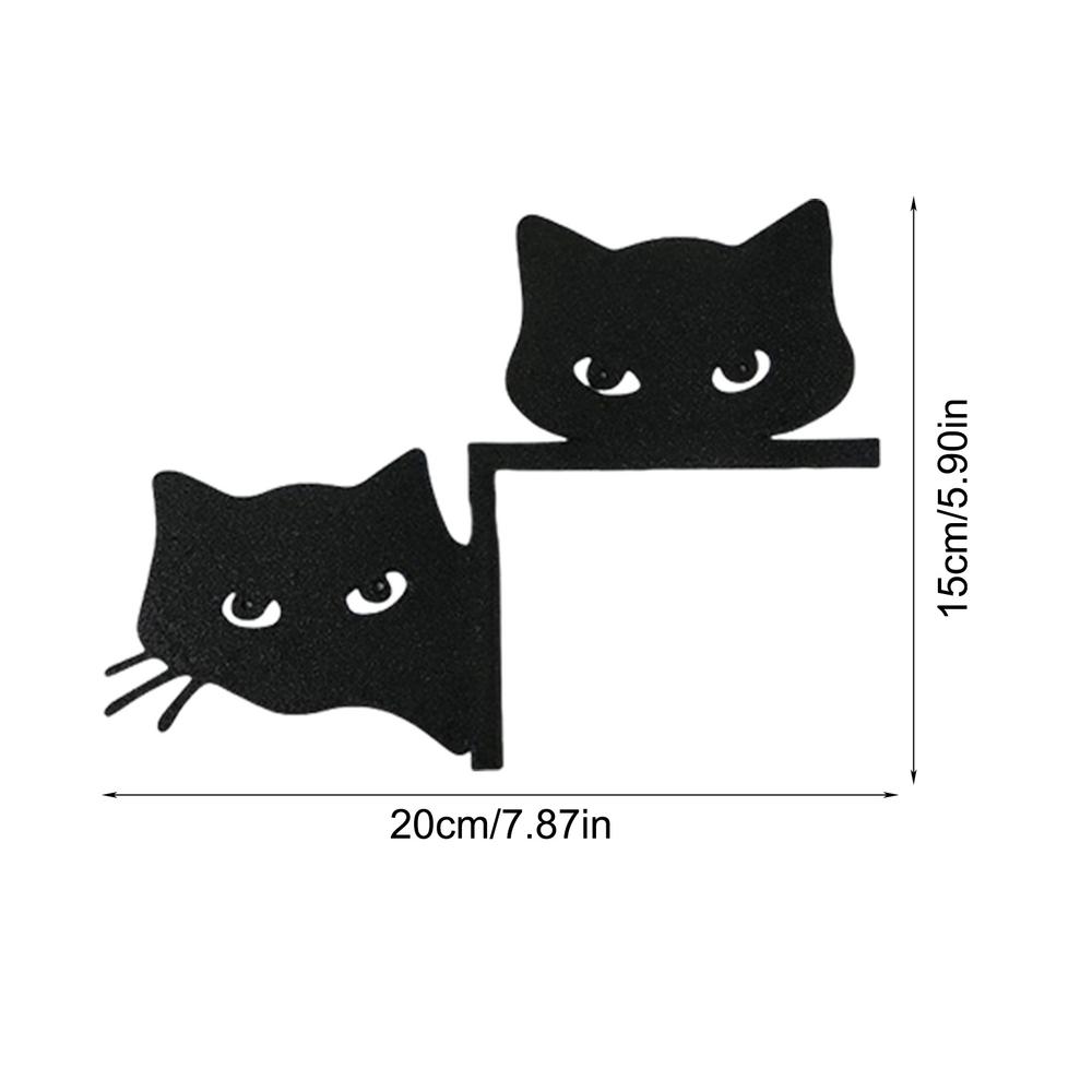 Metal Halloween Door Topper Black Cat Indoor Halloween Decorations Halloween Door Corner Sign Cat Silhouette Decorative Signs