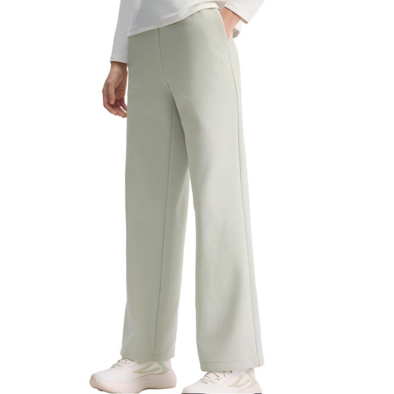 FILA A.P. Series Comfortable Warm Soft Mid-Rise Knitted Sports Pants Women bottoms Cold-White Gray A11W511612F-GY