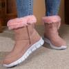2024 Winter Women Fur Warm Chelsea Snow Boots Casual Shoes New Short Plush Suede Ankle Boots Flats Gladiator Sport Botas Mujer