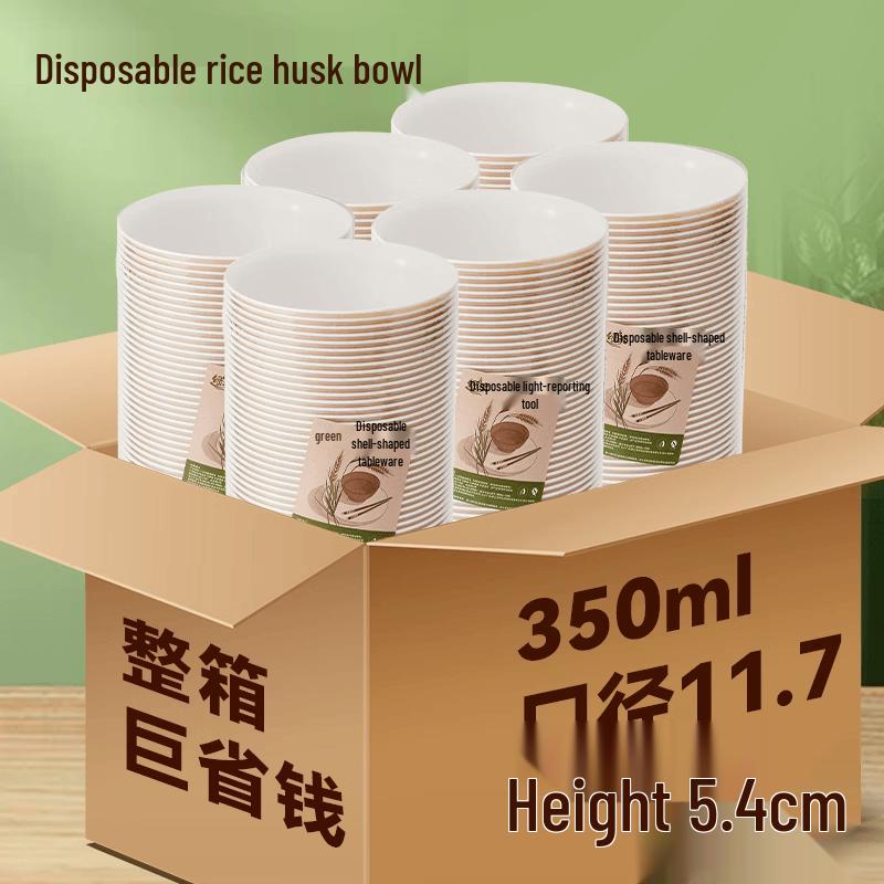 Eco-Friendly Rice Husk 3-Piece Disposable Tableware Set