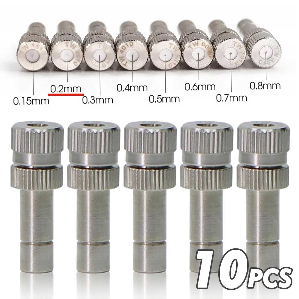 

Форсунки распылителя тумана низкого давления 6 мм 0,15-0,8 мм, тонкий распылитель, быстросъемное соединение для полива сада, увлажнения, охлаждения