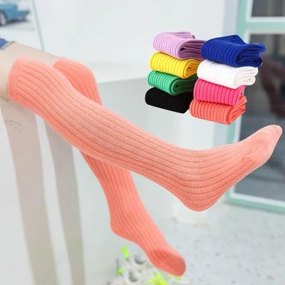 Children's High Knee Socks Kids Baby Cotton Candy Color Stockings Long Leg Warmers Cute Socks for Girl Clothes