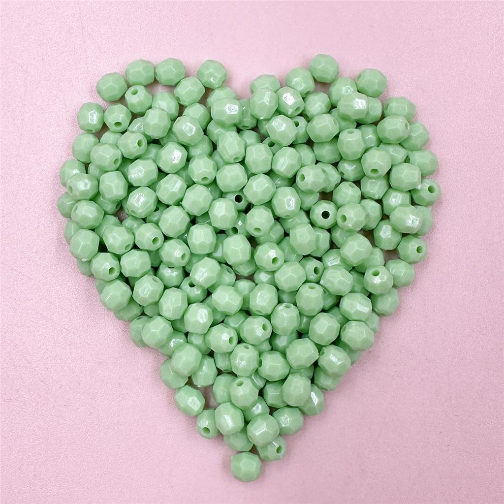 Accessories Polyhedral Macaron Color Bracelet DIY Earrings 5.5*6mm Jewelry Making Fashion 100pcs Faceted Pendants Materials Oval Beads