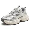 Augustine silver dad shoes women 2025 new summer mesh sports running shoes muffin platform casual shoes