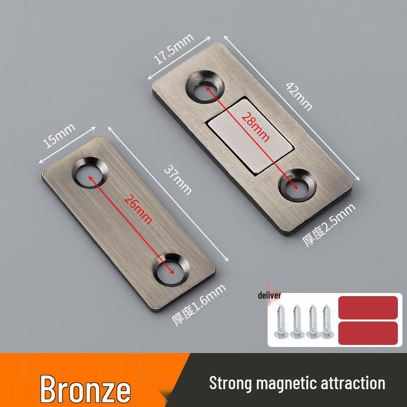 Magnetic Catch for Sliding Wardrobe Doors - No Drilling Required