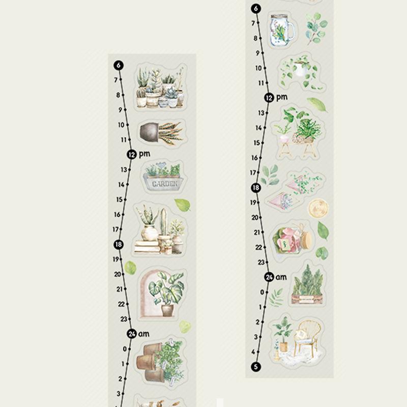 

40mm*2m Daily Planning PET Pre-cut Tape For Scrapbooking Office Stationery Journal Phone Case Notebook Decoration Gift Supplies