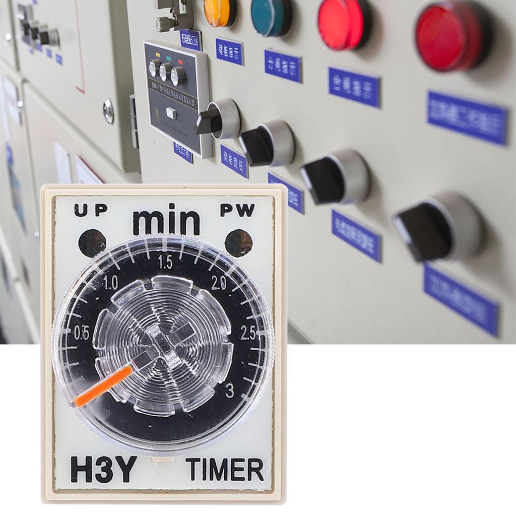 H3Y 2 Time Relay Power On Delay Timer 0 3M Minute 8 Pin 24V 110V 220V