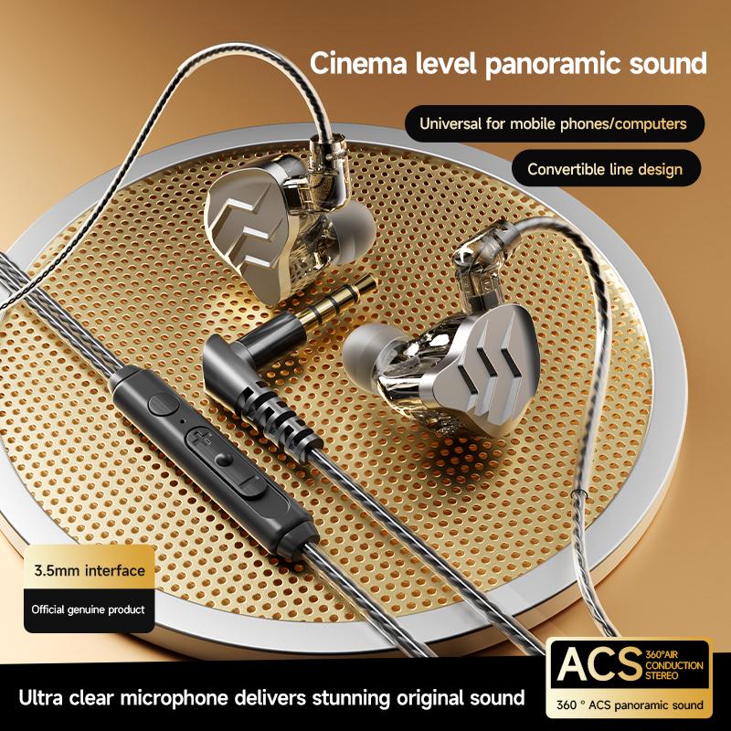 Digital Chip Wired Earphones 3.5mm AUX/Type C 9D HiFi Surround Heavy Bass In-Ear Headsets For Samsung Huawei Xiaomi OPPO iPad PC
