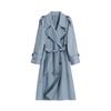 Rongtai Retro British Double-Breasted Tie-Waist Trench Coat for Women - 2025 Spring Collection