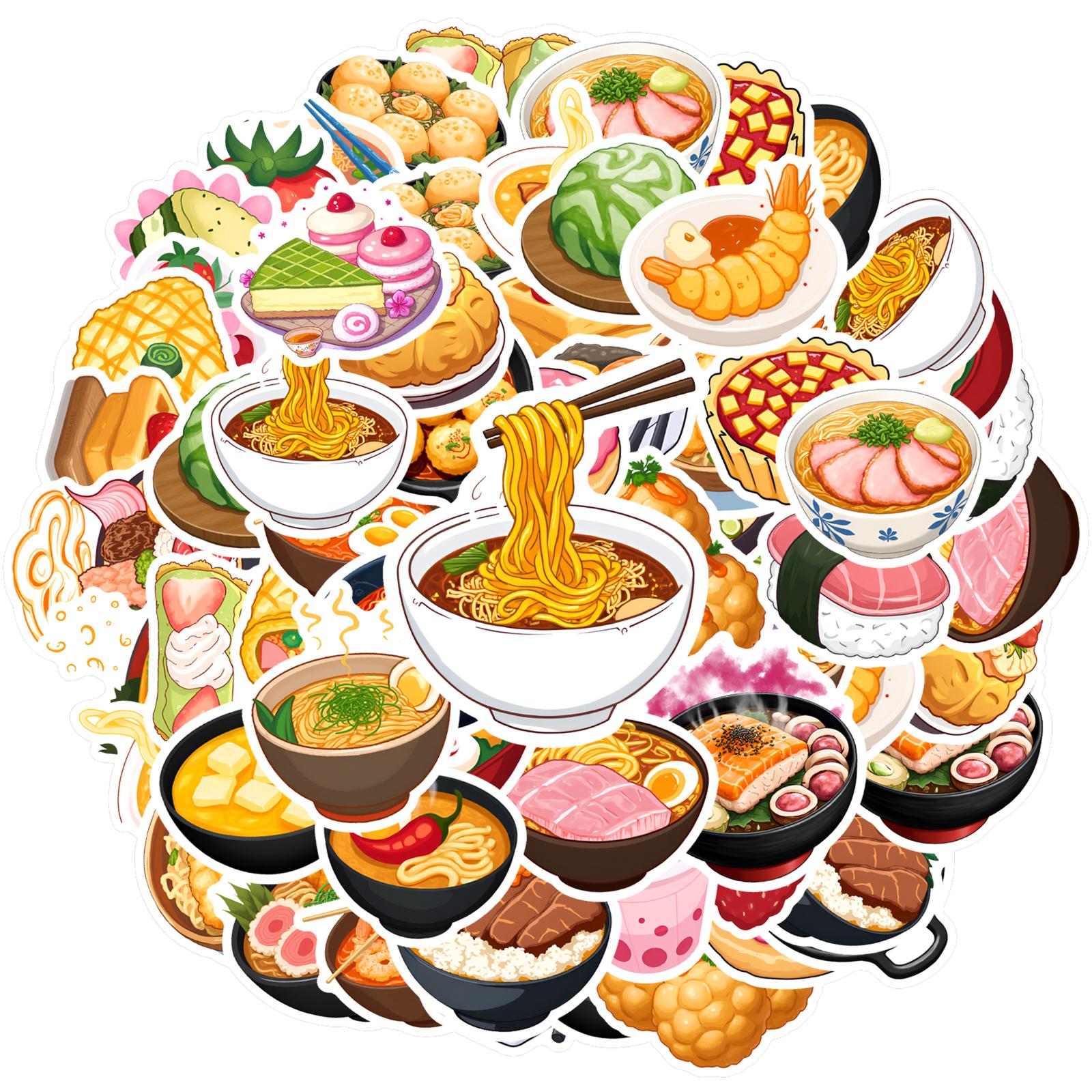 

35pcs-50pcs Cartoon Food Stickers Colorful Beverages DIY Stickers Stickers For Laptop Motorcycle Luggage Phone DIY Phone