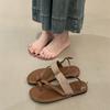 Design Sense Niche Flat-bottomed Sandals Roman Shoes Women's Summer Seaside Beach Shoes Fashion Cool Slippers Women's Shoes