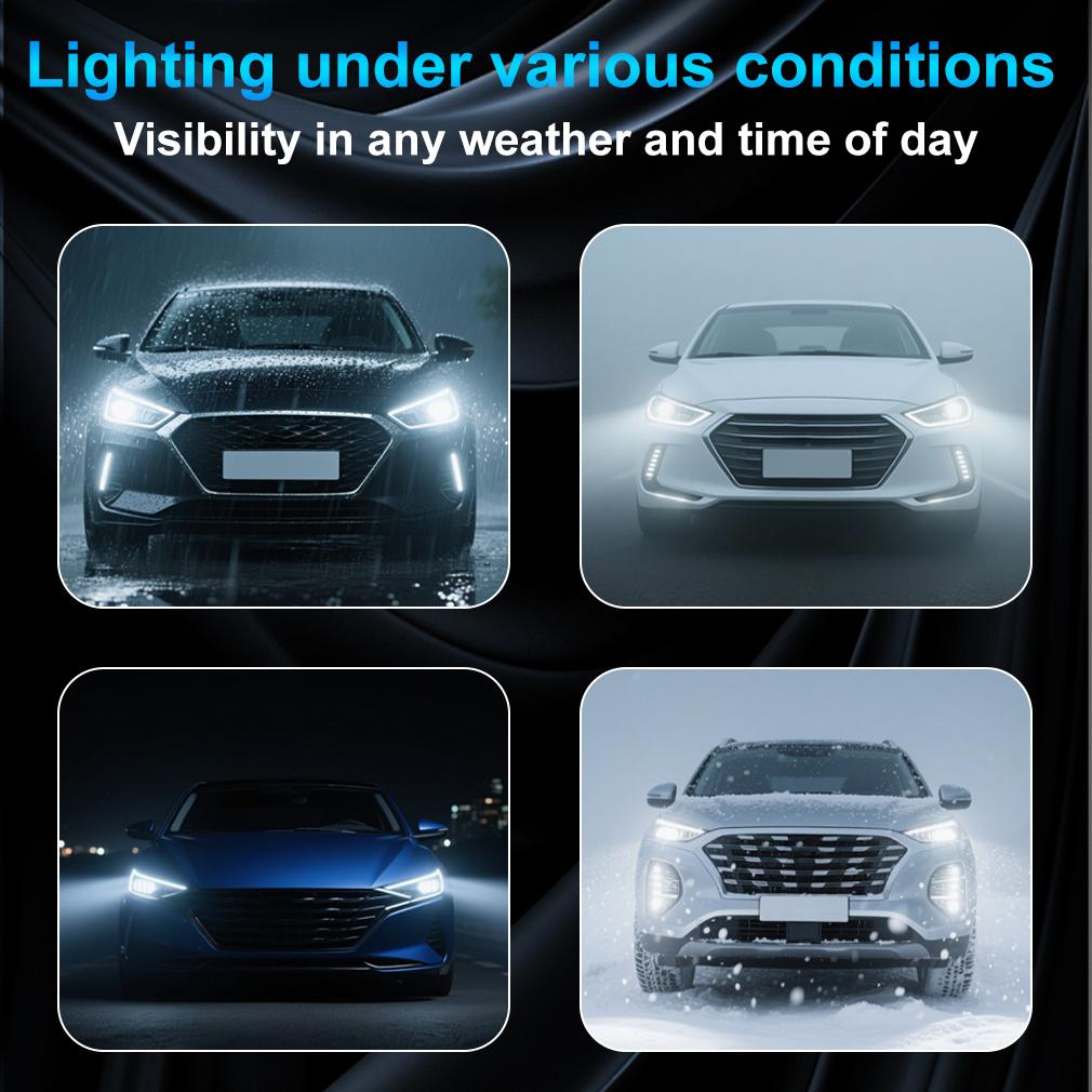 2 stk 30000LM H4 H7 LED-frontlyspærer Mini Turbo H11 LED H8 9005 HB3 9006 HB4 H1 H3 80W Bil Tåkelys Frontlys Auto Plug&Play Lampe 6500K Hvit