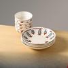ZISIZ Retro Floral Rustic Ceramic Dinnerware Set