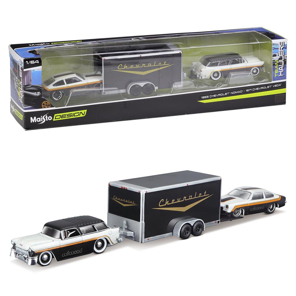 Maisto 1:64 1979 Chevrolet® K5/Car Traller/1971 chevrolet vega Blazer die-cast precision model car Model collection gift