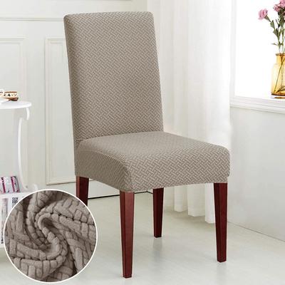 Jacquard Solid Color Chair Cover Spandex Cooking Space Slipcover Removable Anti -Chair Covers Used For Banquet Wedding Event Dinner Restaurant 1pc