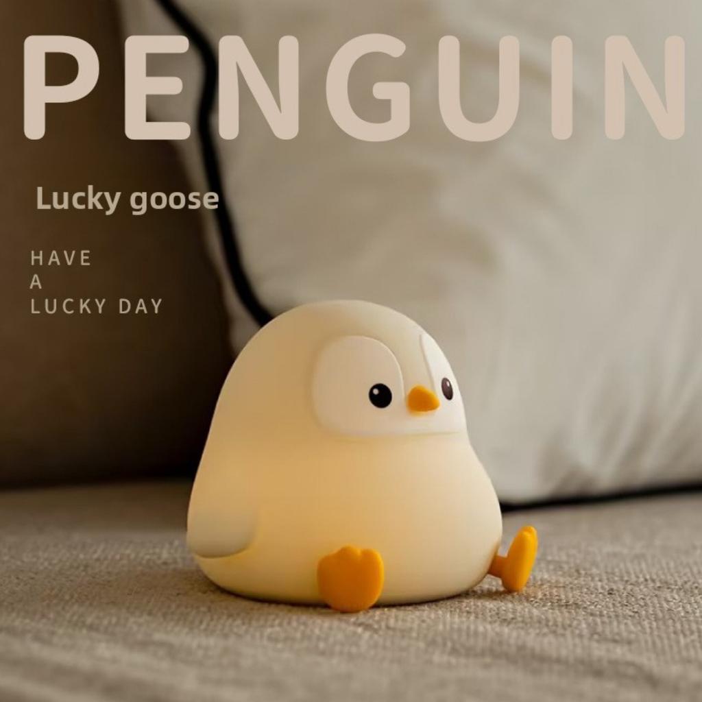 Penguin Baby Little Penguin Night Light English Patting Light USB Rechargeable Atmosphere Creative LED Light