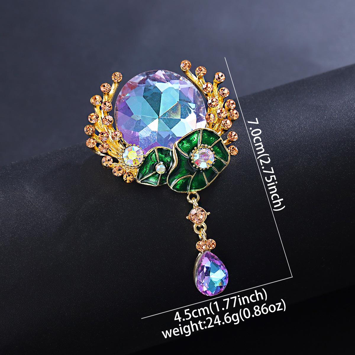 

Брошь-цветок из хрустального стекла с высоким чувством постепенного изменения, темпераментная, модная, с бахромой, подвеска, аксессуары для одежды, булавки, оптом