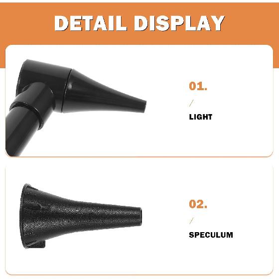 Healifty Medical Diagnostic Otoscope, Ear Care Ear Scope Magnifying Lens Clinical Penlight Flashlight Ear Care Set 2pcs