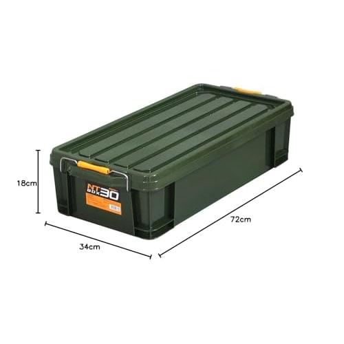 JEJ Astage NT Box #30 Green, Disaster Preparedness Container, Approx. 33.7cm W x 71.5cm D x 17.7cm H, Ideal for Tools and DIY