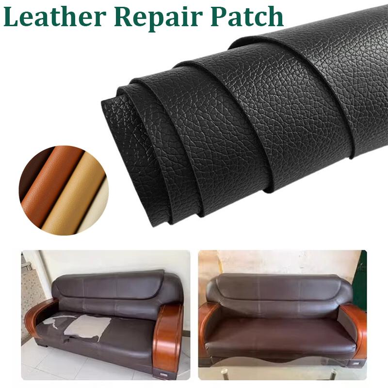 DIY Leather Sticker Self-Adhesive Leather Repair Patch Furniture Scratch Cover Strong Bonding Fix Tape Easy Cut-to-Size