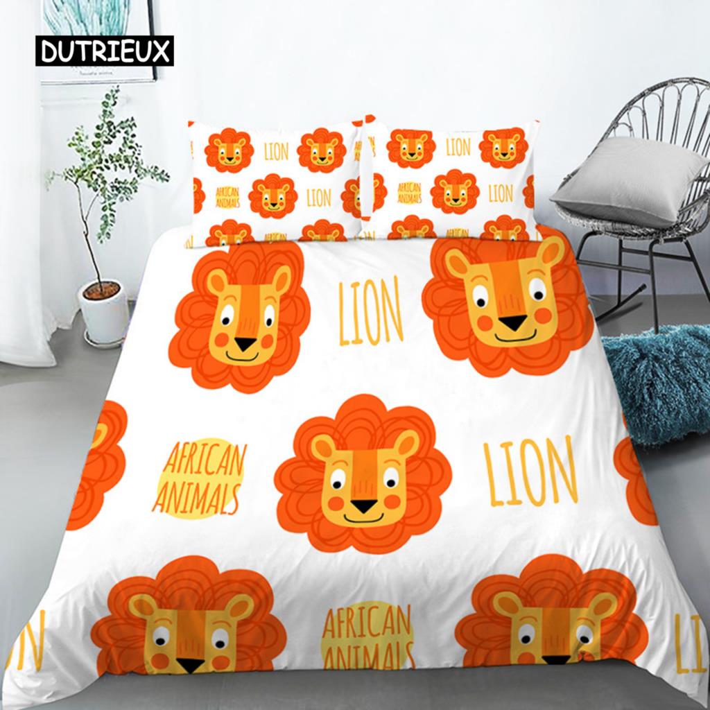 Chicken Animals King Queen Duvet Cover Lovely Cartoon Farm Chick Bedding Set Kids Girls Wildlife 2/3pcs Polyester Quilt Cover