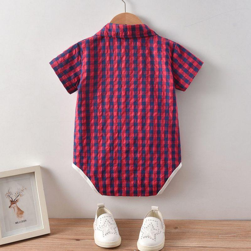 Baby Boy Romper Summer Newborn Bow Tie Jumpsuit Cross-Border Gentleman Baby Clothing Manufacturer