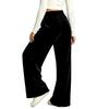 Damen High Waist Weite Hosen mit Kordelzug und Taschen Farbe Lässig Sportliche Hosen