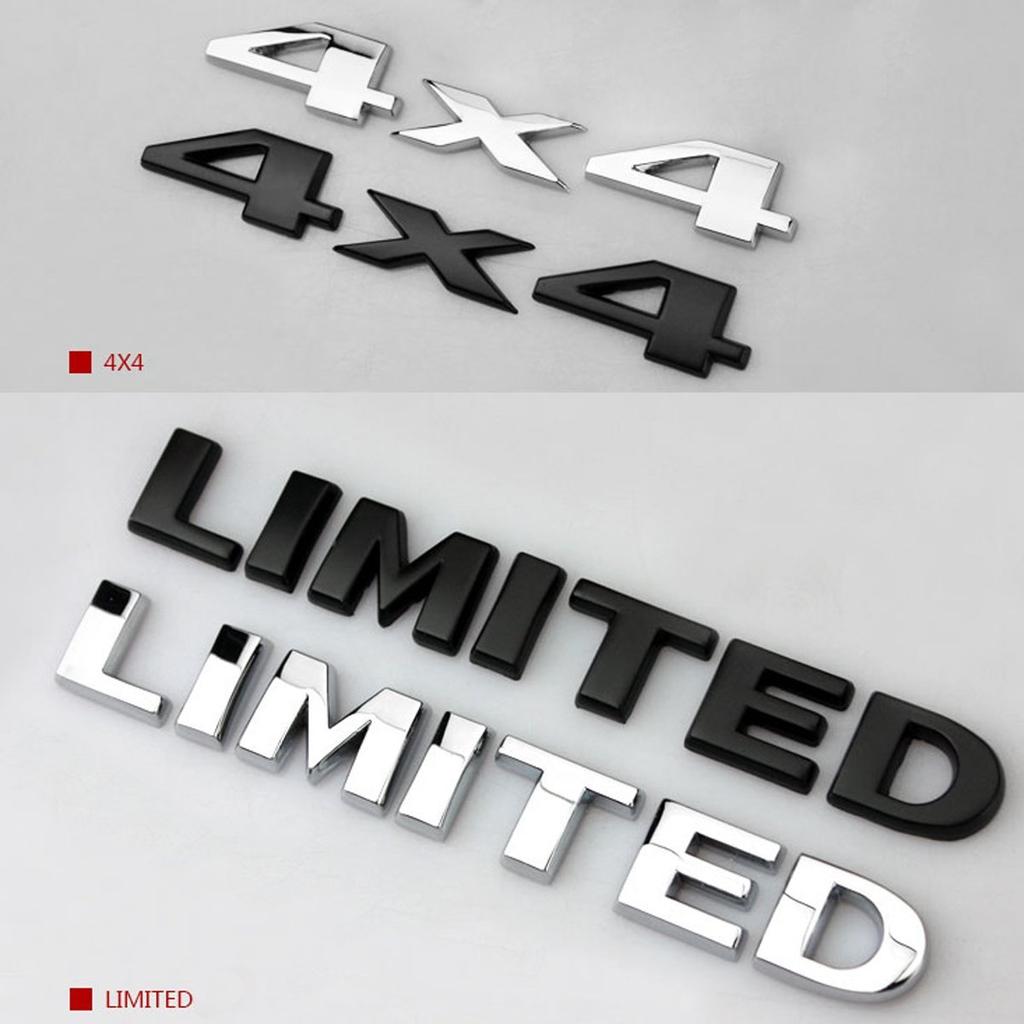 Dsycar 3D Nálepka Chromové Logo 4 X 4 Znak Logo Nálepka Štítek Odznak Dekorace pro Jeep Grand Cherokee Wrangler Compass Černá "LIMITED" C0622#Černá