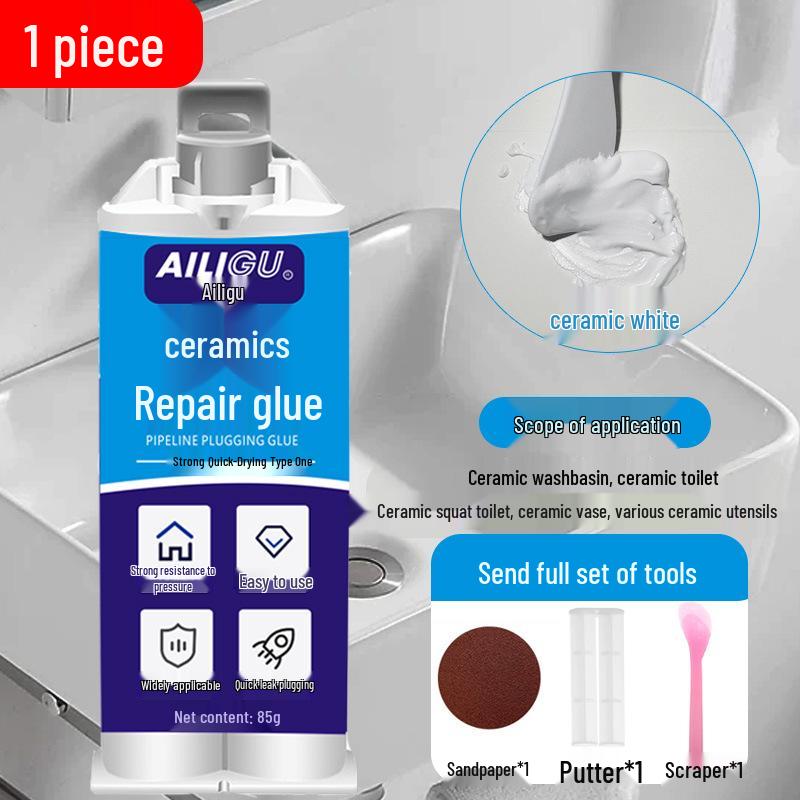 

Tile & Surface Repair Agent for Floors, Walls, Marble, Toilets, Sinks, and Ceramics.