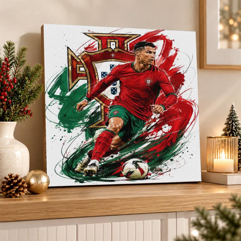 Cristiano Ronaldo Diamantová malba 5D plné vrtáky DIY Diamantová mozaika Nástěnné umění Domácí dekorace