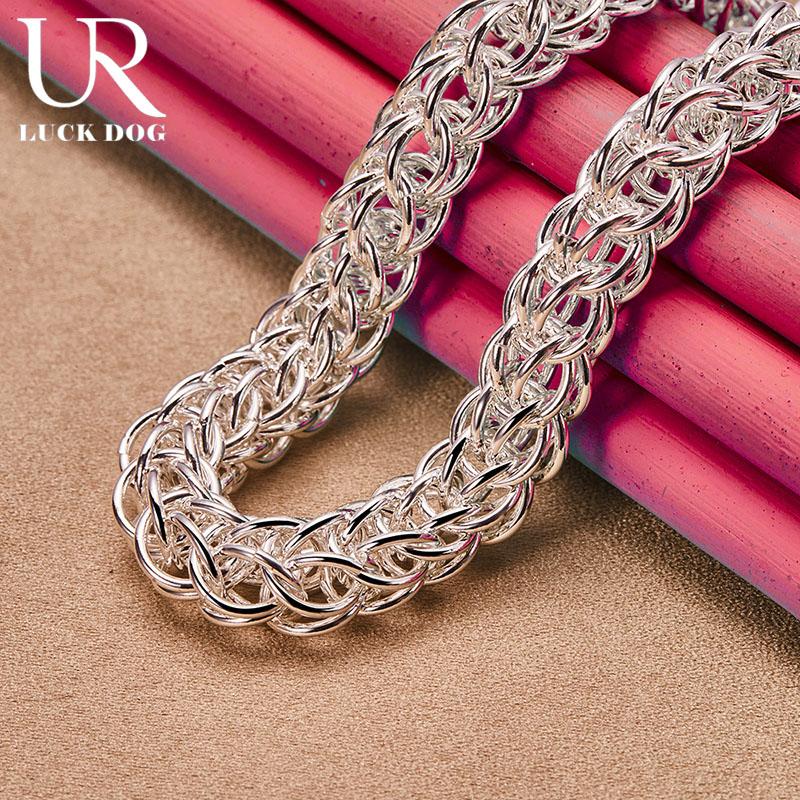 925 Sterling Silver Multi Circle Necklace Fashionable Wedding Jewelry