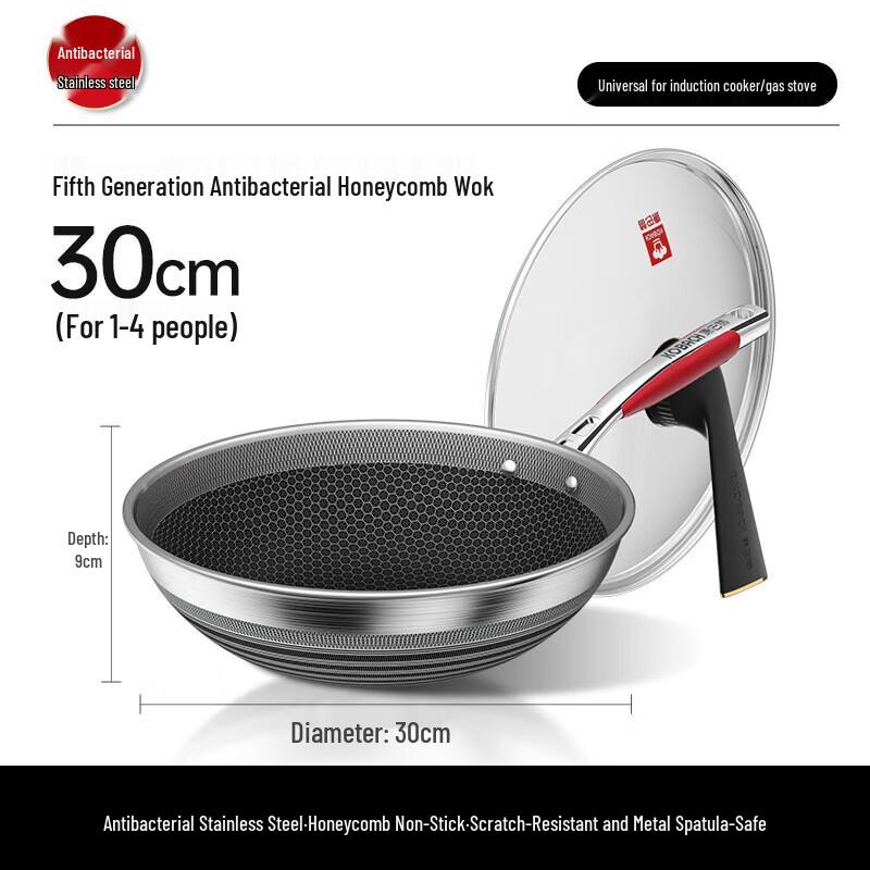 KABACH 5th Gen Honeycomb Non-Stick Wok