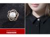 Elegant Rose Brooch with Zircon and Pearl for Women