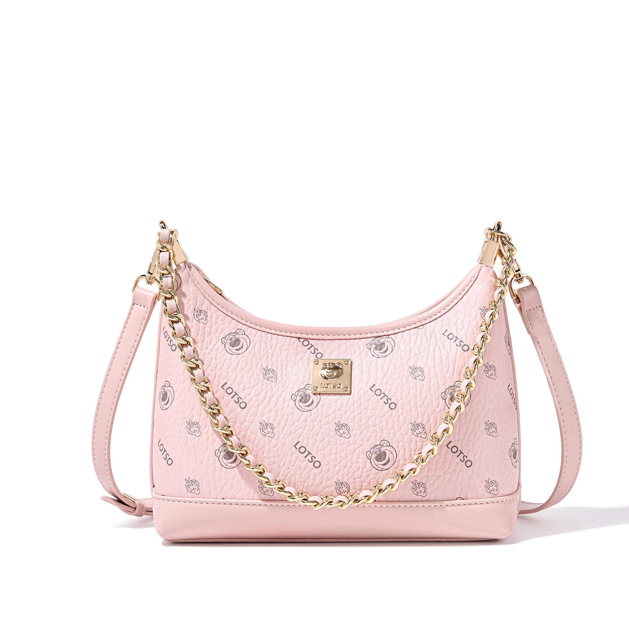 

New Disney Strawberry Bear Series PVC Shoulder Bag Women s Multicolor BMK-72607P 23.1*8.9*21.1CM