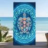 Boho Tribal Mandala Sea Turtle Print Beach Towel Quick Dry Towel For Seaside Holiday Swimming Pool Spa Gym Outdoor Picnic Use