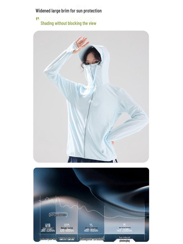 2026 UPF50+ Ice Silk Sun Protection Unisex Lightweight Breathable Summer Outdoor Clothing - Dark
