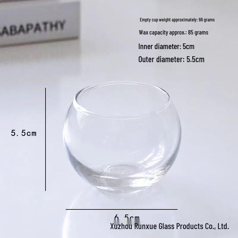 Transparenter Glas Drehbarer Aromatherapie Kerzenhalter - Hitzebeständiger Wachsbecher